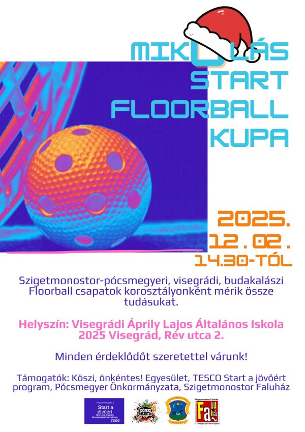 Plakát Mikulás Start Floorball Kupára
